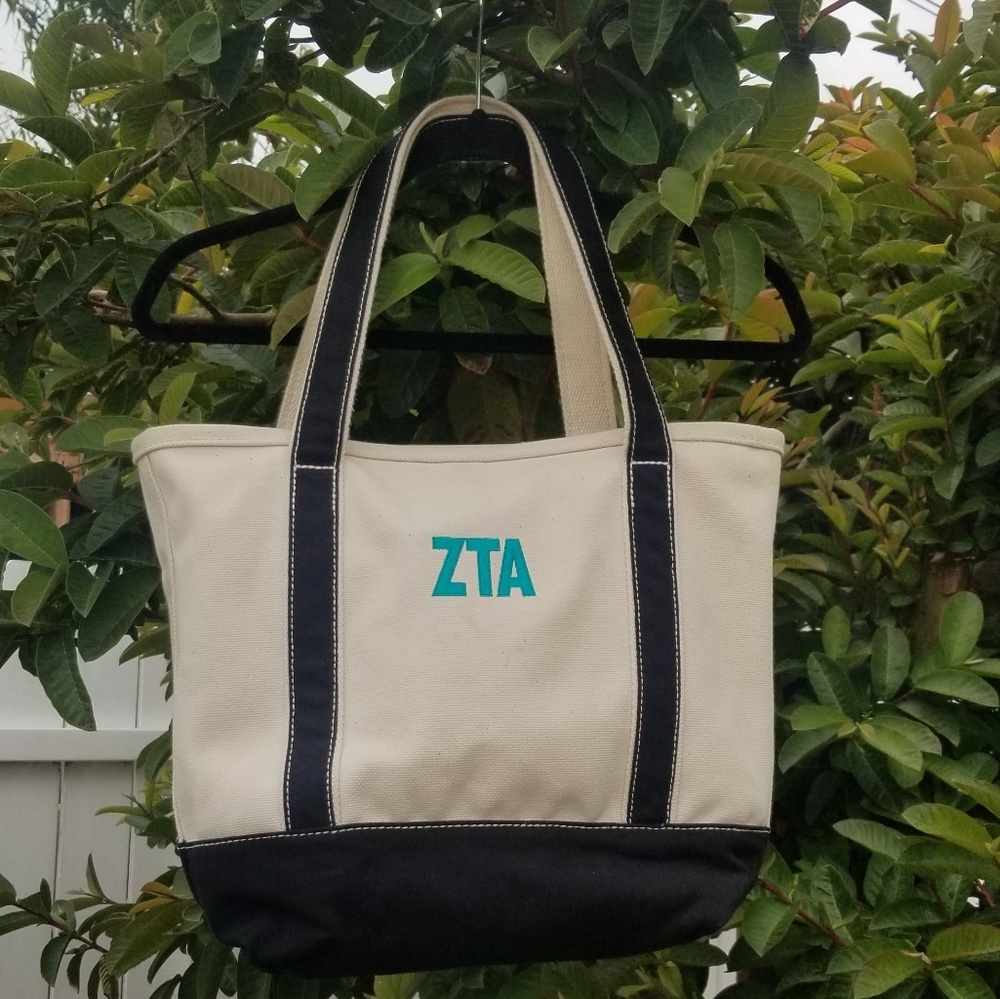 Land's End Zeta Tau Alpha Canvas Tote Bag